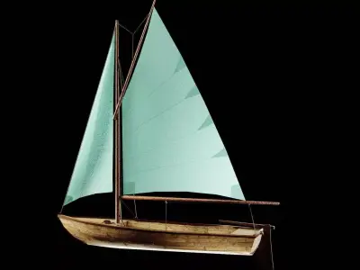 Coastal Skiff Sailboat 3D model