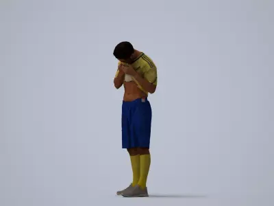 00467Xavier008 - Adult Caucasian man exercising in athletic 3D model