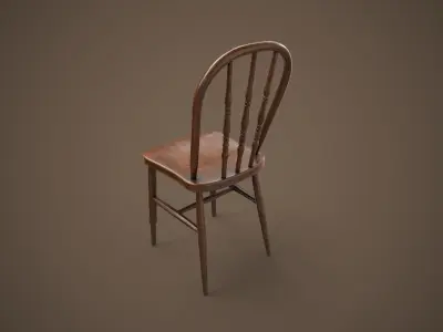 Vintage chair Low-poly 3D model get