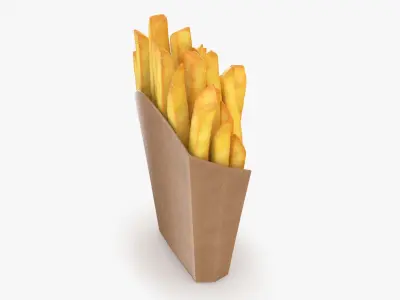 French Fries Box 3D model