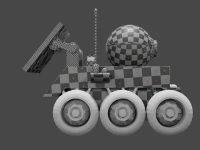 Rover From Planet 51 Untextured 3D model