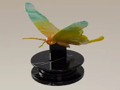 Home Decor Butterfly statue Low-poly 3D model