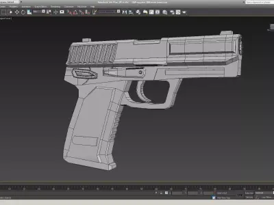 USP-9mm gun Low-poly 3D model