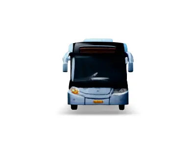 Realistic Modern City Bus 3D Model Low-poly 3D model