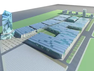 Commercial Building 3D model 129