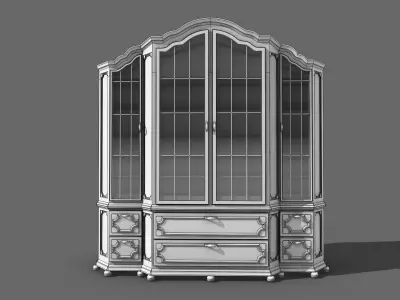 wardrobe drawer nightstand classic  3D model