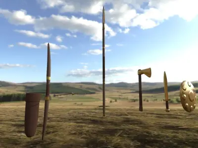 Bronze Age Weapons Collection Free low-poly 3D model