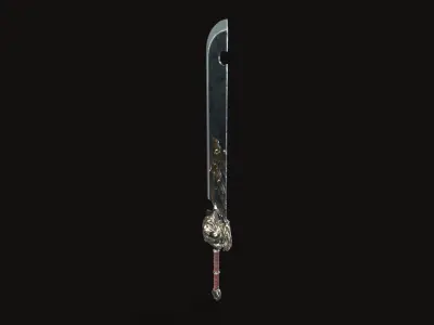 Fantasy Sword V03 Low-poly 3D model