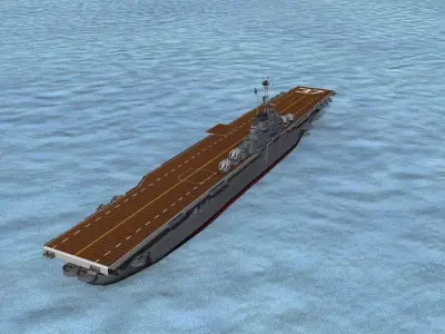 Ticonderoga Class Carrier CV-37 USS Princeton 3D model