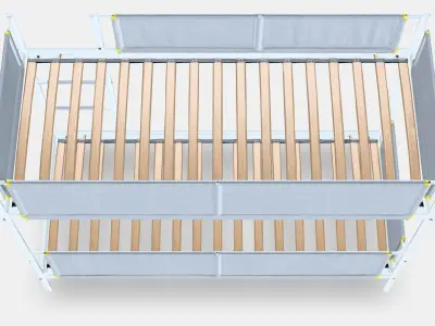 VITVAL Bunk bed frame Low-poly 3D model