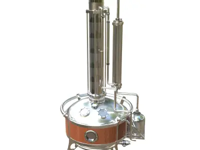 Old Distiller Low-poly 3D model
