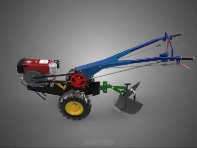 DITCHING PLOW MIDDLE SINGLE BUSTER FURROW POINT PLOUGH TRACTOR 3D model