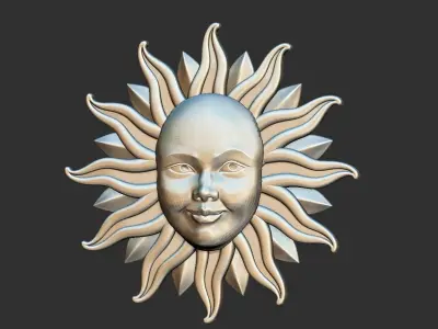 Sun - clock 3D print model