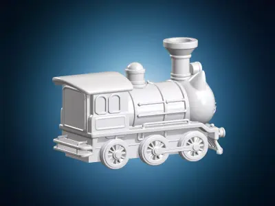 Kawaii Cat Locomotive 3D Print Model 3D print model