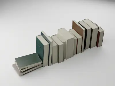 Antique Books PBR 3D model