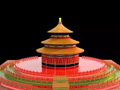 Chinese palace temple of heaven  3D model