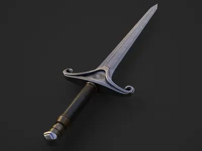 Sword 9  Low-poly 3D model