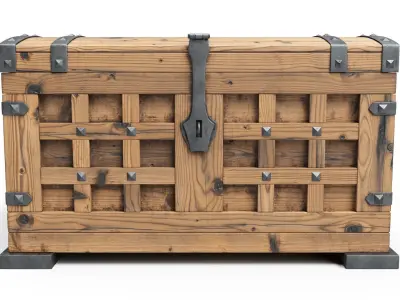 Old Chest 06 Low-poly 3D model