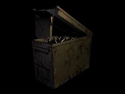 5 56 Ammo Box Low-poly 3D model