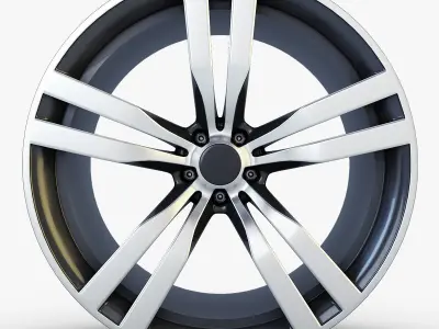 Style 300 wheel ferric gray Mid Poly Low-poly 3D model
