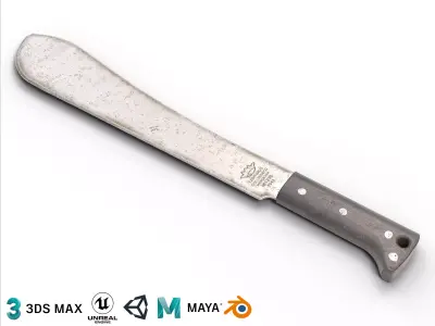 Collins Machete 1943 Low-poly 3D model