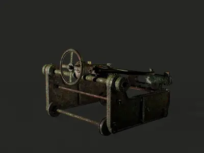 Trolley For Logs Low-poly 3D model