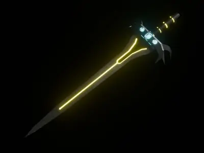 Kings-Sword Low-poly 3D model