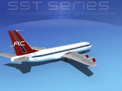 Boeing 707-320 Aero Charter SS 3D model