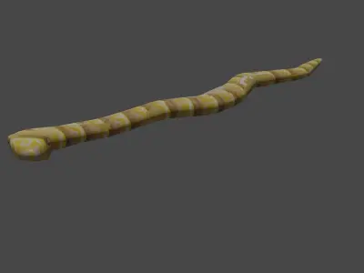 3d snake model Low-poly 3D model
