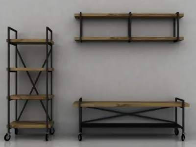 Industrial TV Unit Low-poly 3D model
