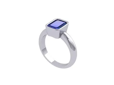 Emerald Radiant Ring 3D print model 22