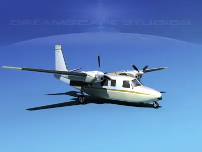 Rockwell Aero Commander 560 V05 3D model