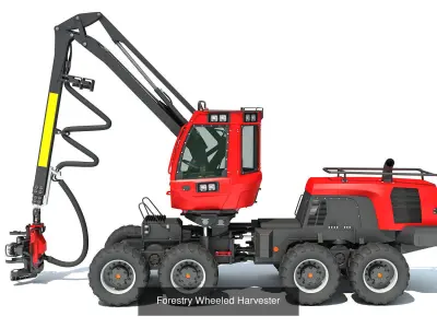 Forestry Machinery Set 3D Model Pack