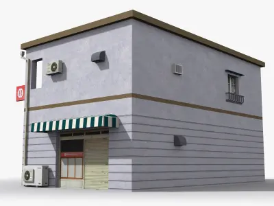 Japanese House x6 Low-poly 3D model