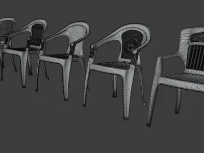 PLASTIC CHAIRS 3D model