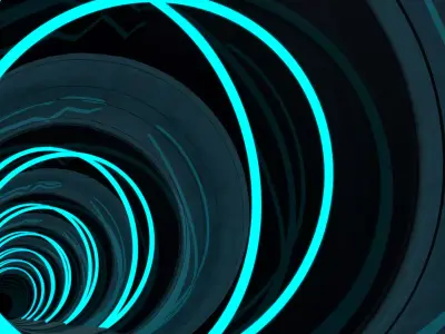 Sci Fi Tunnel 3D model 59