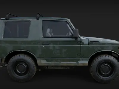 Suzuki Jimmy Military Car Low-poly 3D model