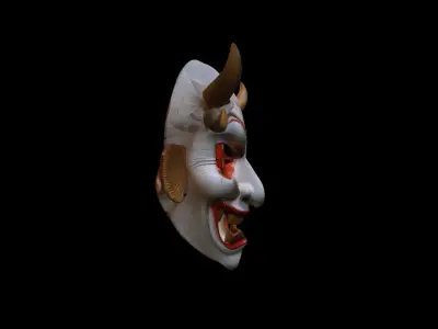 3d Model Japanese Noh Mask Traditional Asian Culture 3D model
