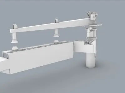 Koseq Sweeping Arm  Low-poly 3D model