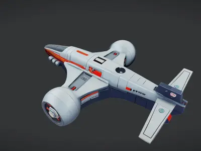 futuristic aircraft 3D model