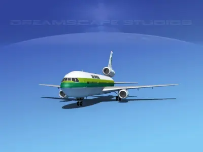Douglas DC-10 Afrique 3D model
