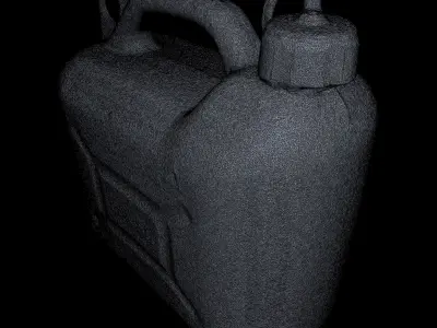 Jerrycan High Poly gas can 3D model