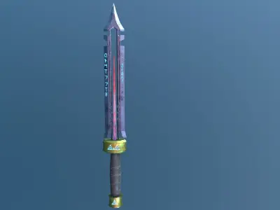 sword for Game Low-poly 3D model