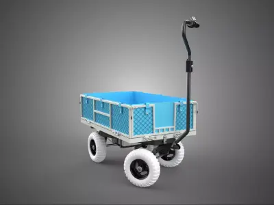 ELECTRIC BEACH SAND SEA CART WAGON TROLLEY DOLLY TRANSPORT TRUCK 3D model
