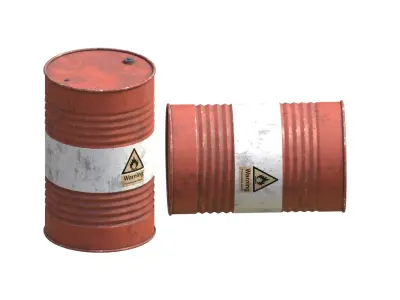 Old Barrel PBR Low-poly 3D model