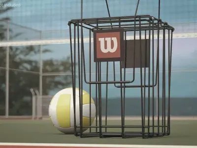 Wilson Tennis Ball Hopper Basket with Carry Handle 3D model