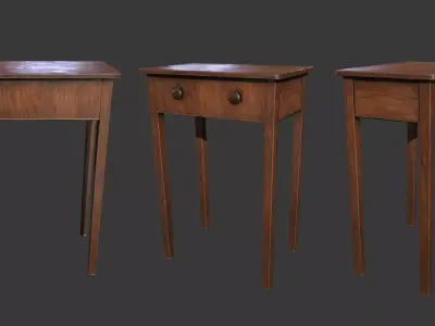 Antique Bedside table Low-poly 3D model purchase
