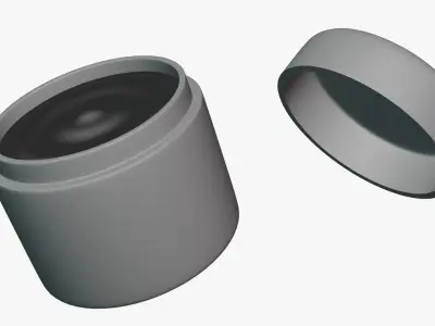 Basic Gel Jar - Geometry Only No Textures No Materials 3D model