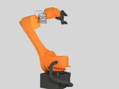 Industrial Robot Low-poly 3D model