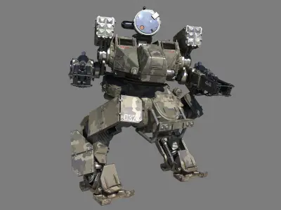 Mech-Tank 2 armored robot 3D model